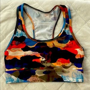 army pattern fabletics sports bra size small